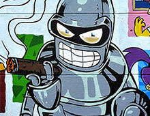 Graffiti futurama Bender