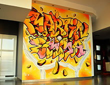 Decoration graffiti salon